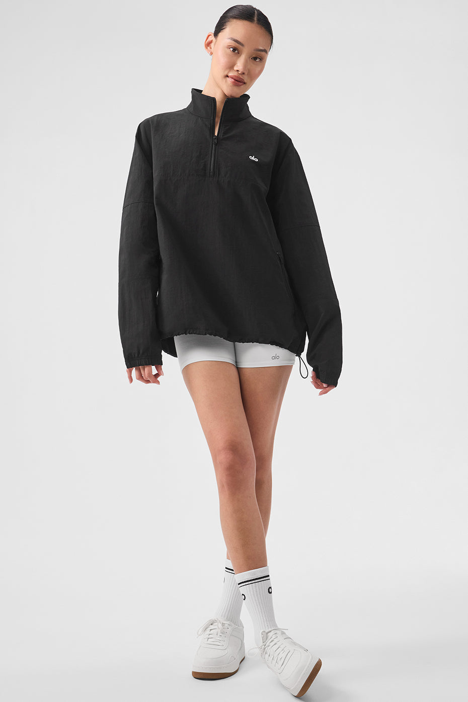 Light Weight Takeaway Track Pullover - Black - Image 4