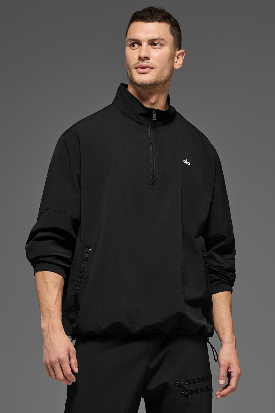 Light Weight Takeaway Track Pullover - Black - Image 2