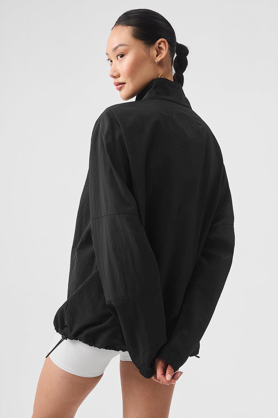 Light Weight Takeaway Track Pullover - Black - Image 2