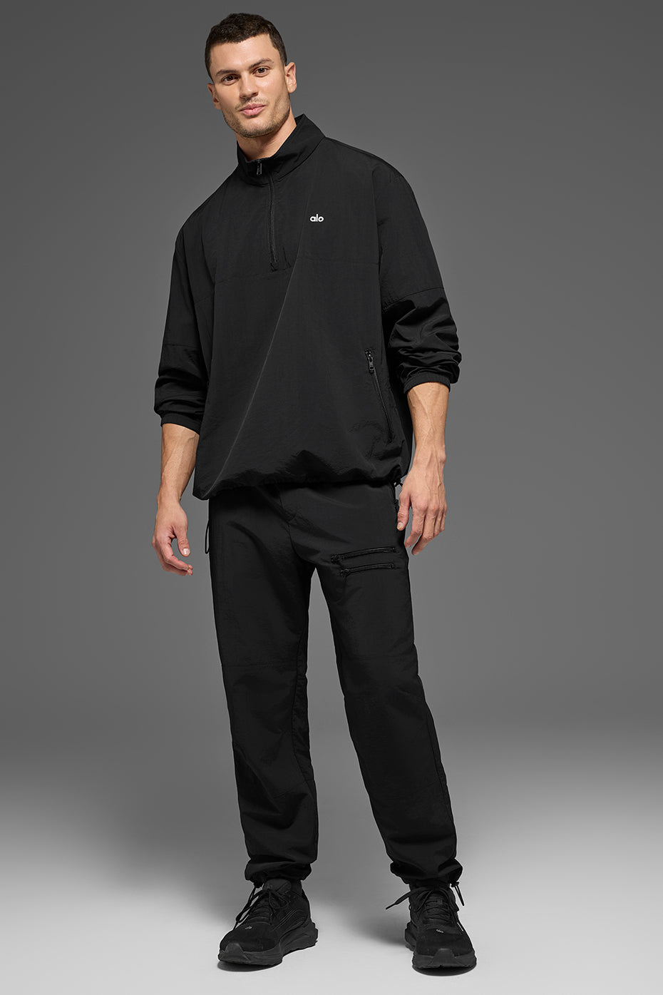 Light Weight Takeaway Track Pullover - Black - Image 5