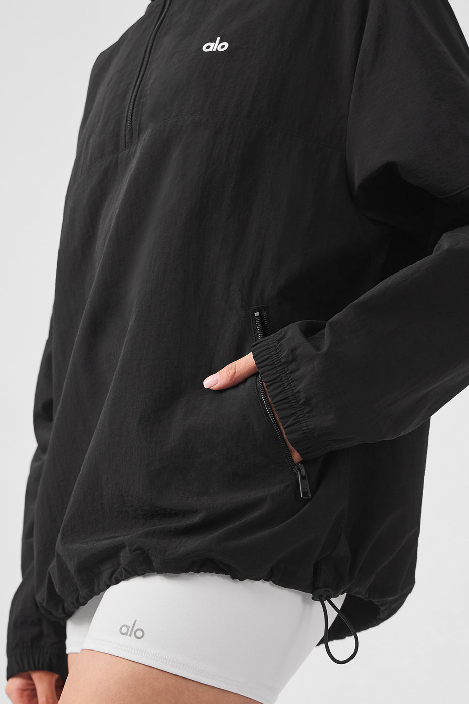 Light Weight Takeaway Track Pullover - Black - Image 3