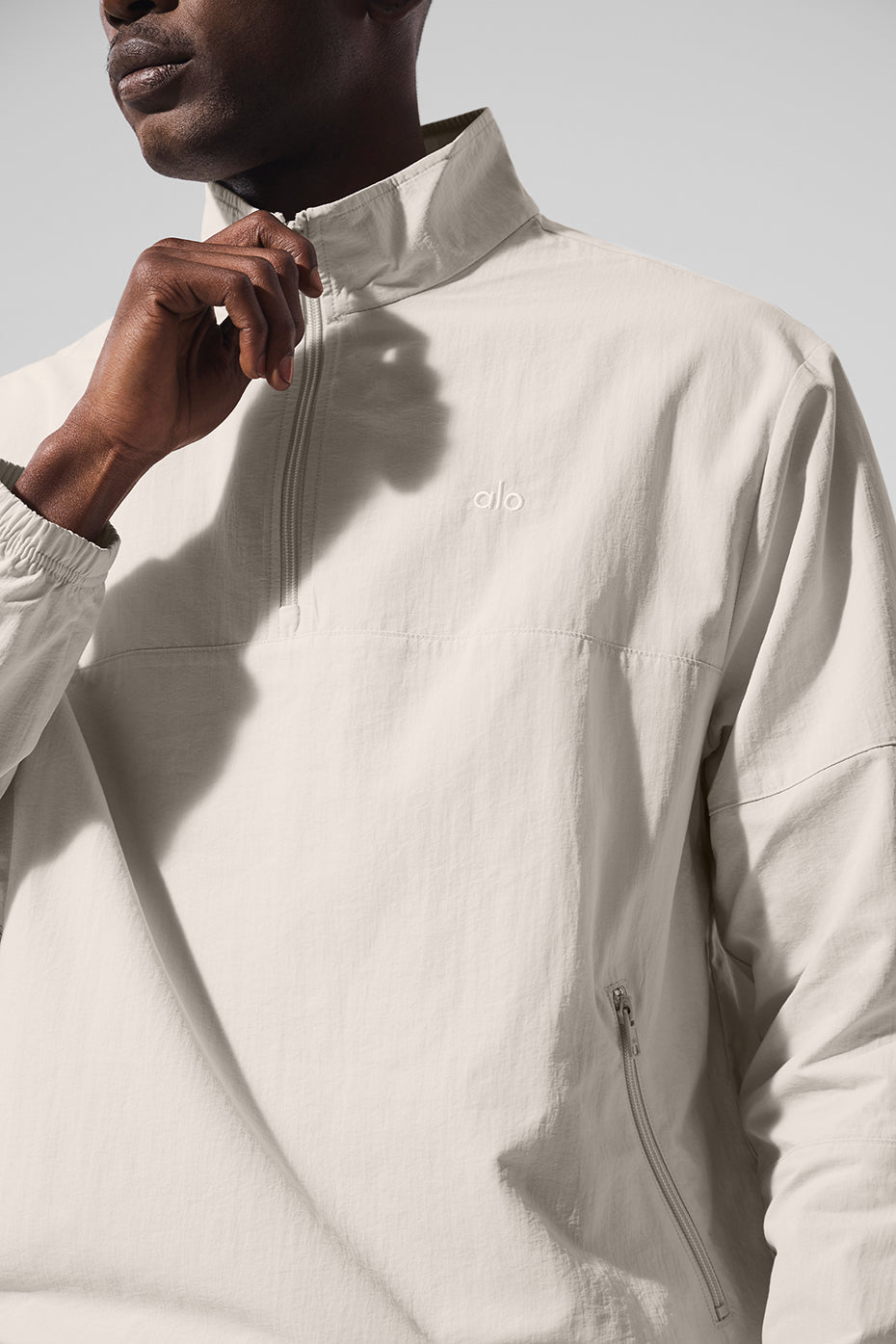 Light Weight Takeaway Track Pullover - Bone - Image 2