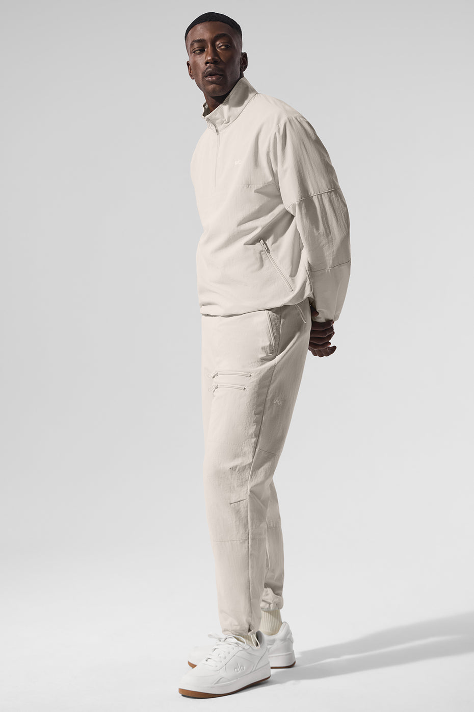Light Weight Takeaway Track Pullover - Bone - Image 5