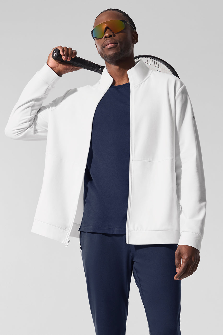 Conquer Max Mock Neck Full Zip - White - Image 4