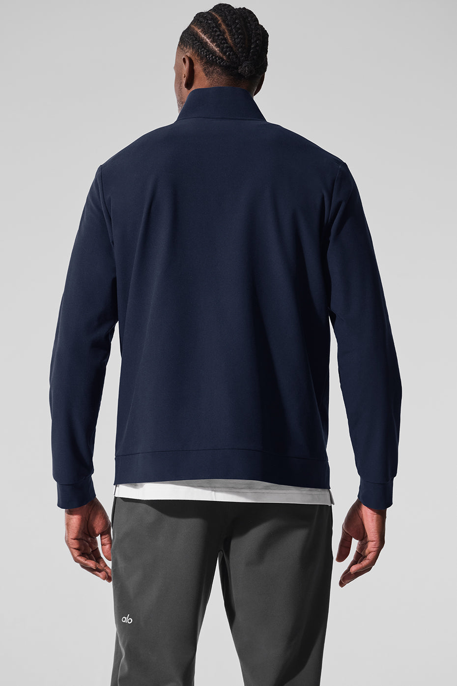 Conquer Max Mock Neck Full Zip - Navy - Image 3