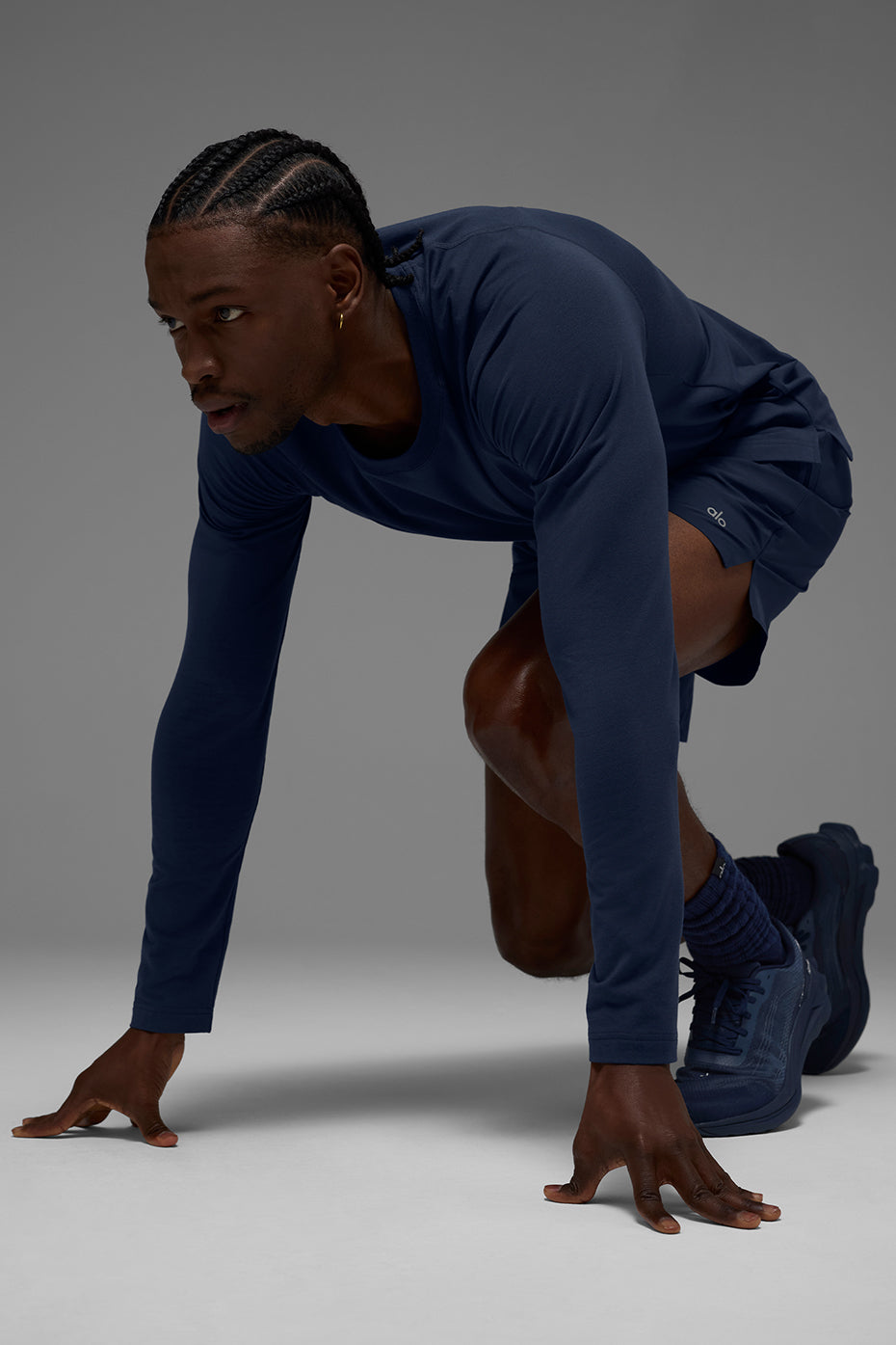 ALO Vapor Crewneck Long Sleeve - Navy - Image 3