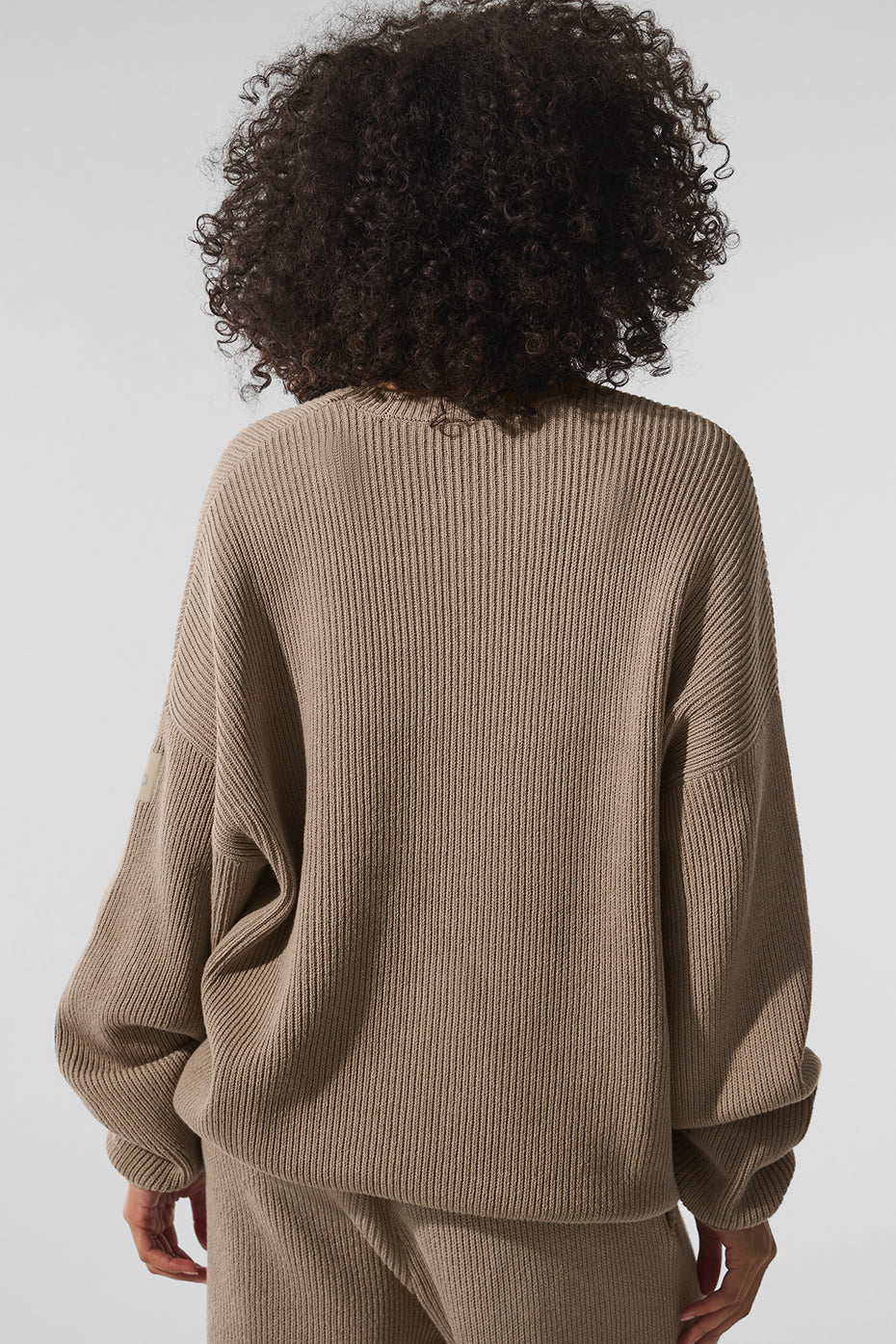 Domain Rib Knit Crew Sweater - Gravel - Image 3