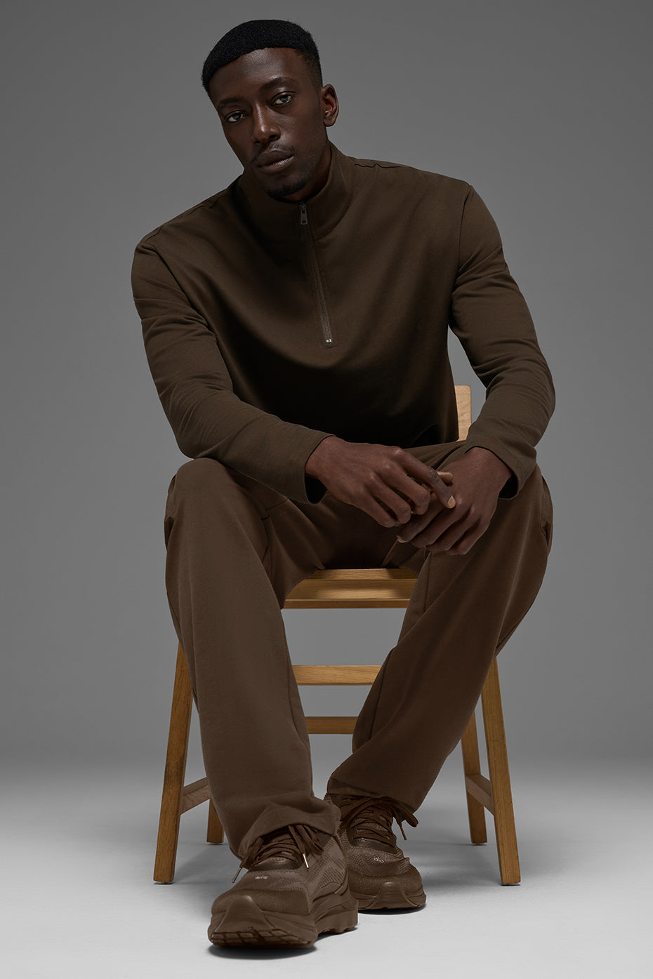 Double Take Long Sleeve 1/4 Zip - Espresso - Image 6