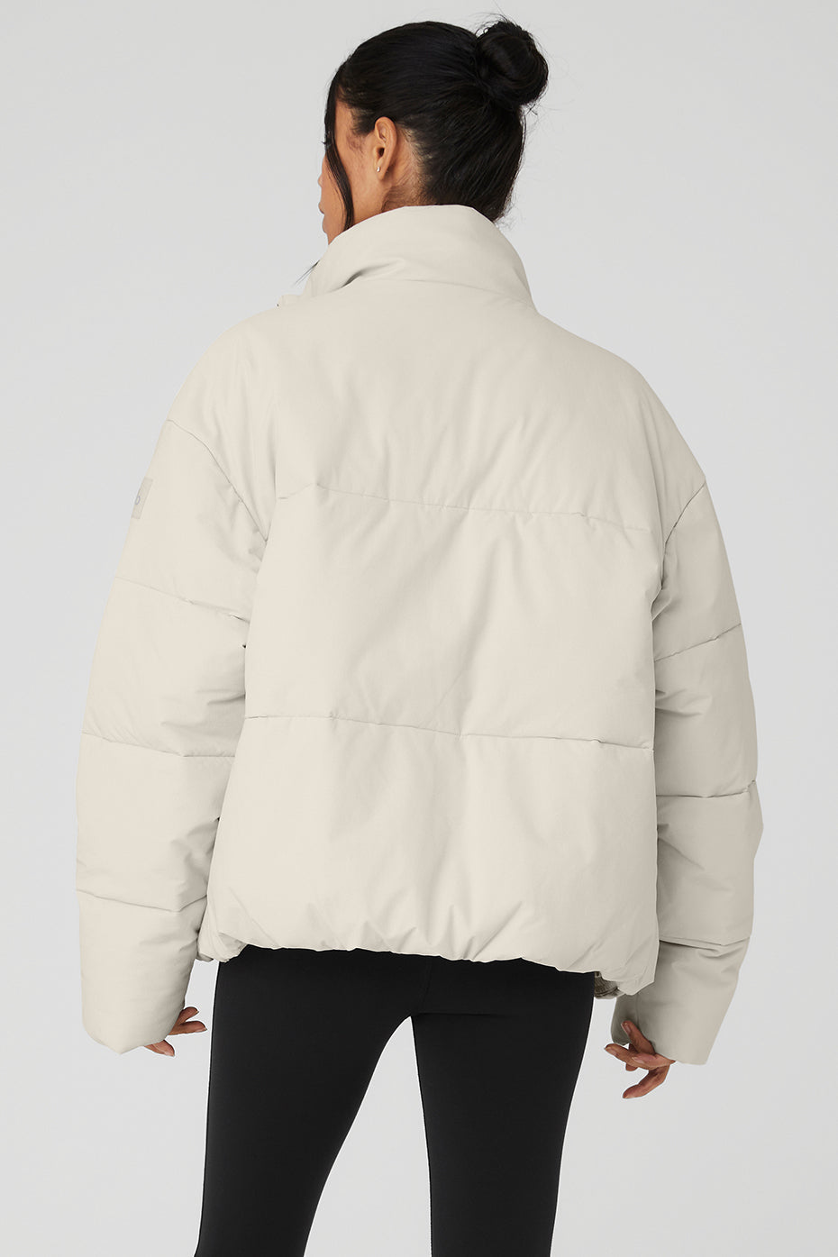 Stretch Woven Street Puffer - Bone - Image 2
