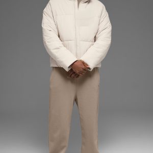 Stretch Woven Street Puffer - Bone