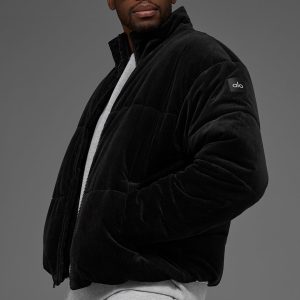 Corduroy Stage Puffer - Black