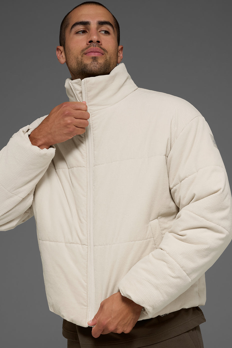 Corduroy Stage Puffer - Bone