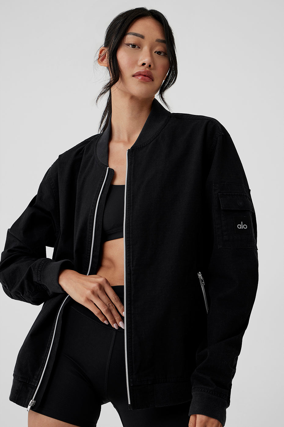 Division Ripstop Bomber Jacket - Black - Image 4