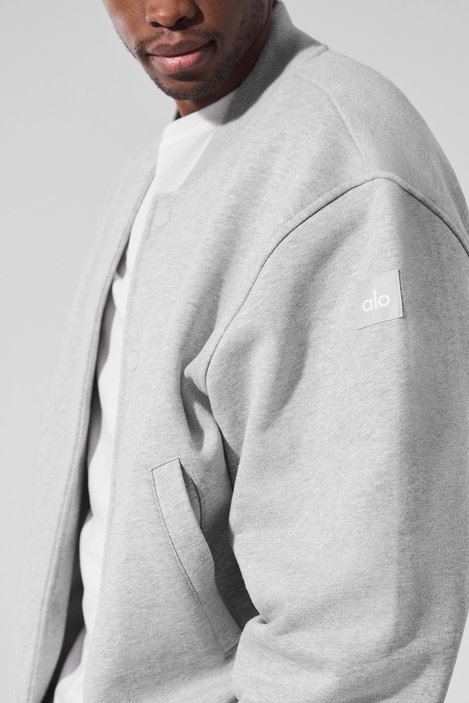 Renown Varsity Jacket - Athletic Heather Grey - Image 3