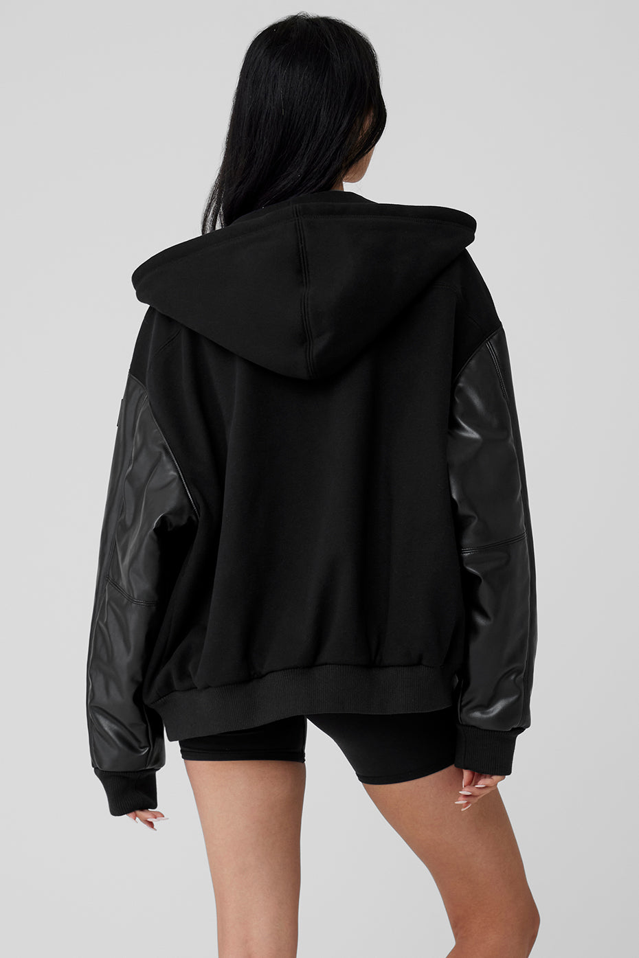 Select Hooded Bomber Jacket - Black - Image 2