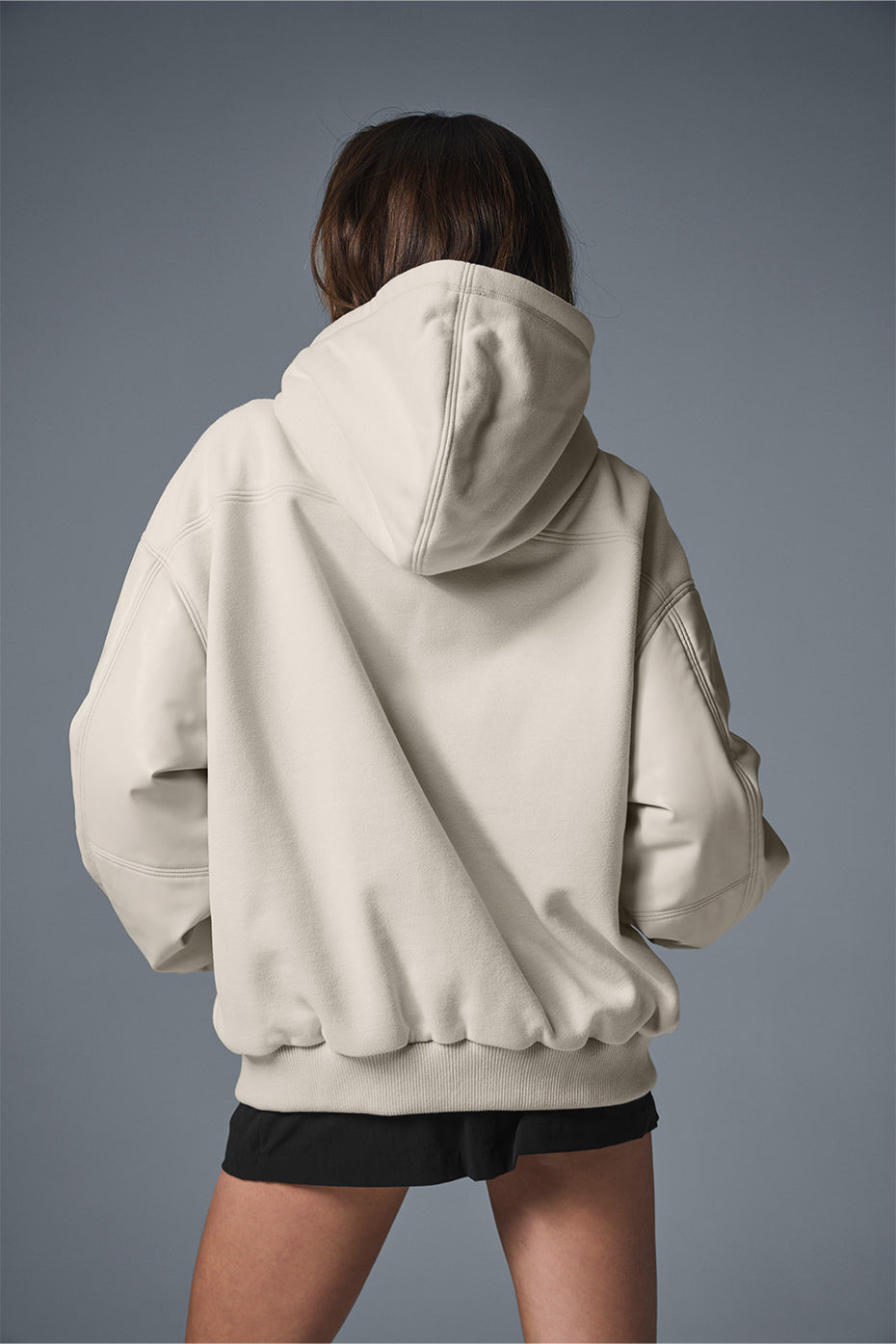 Select Hooded Bomber Jacket - Bone - Image 4