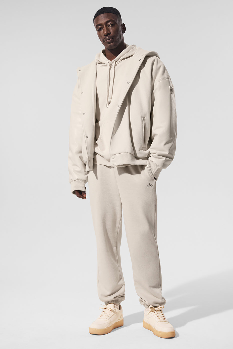 Select Hooded Bomber Jacket - Bone - Image 5