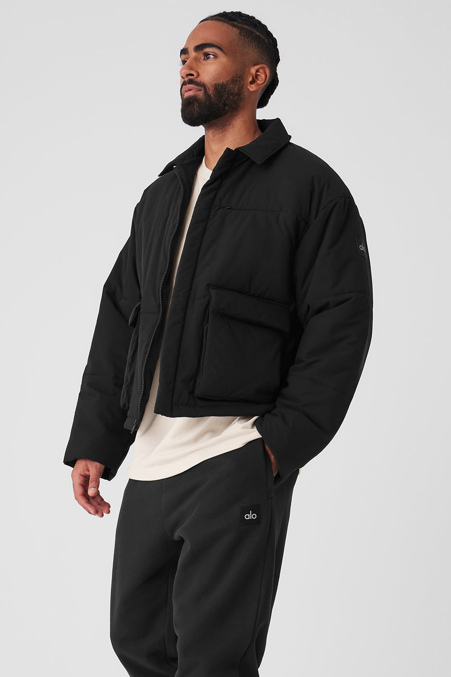 Voyage Utility Cargo Jacket - Black - Image 3