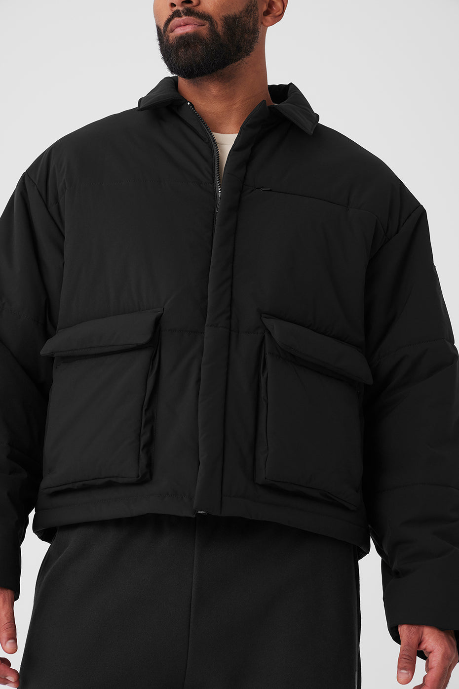 Voyage Utility Cargo Jacket - Black - Image 4