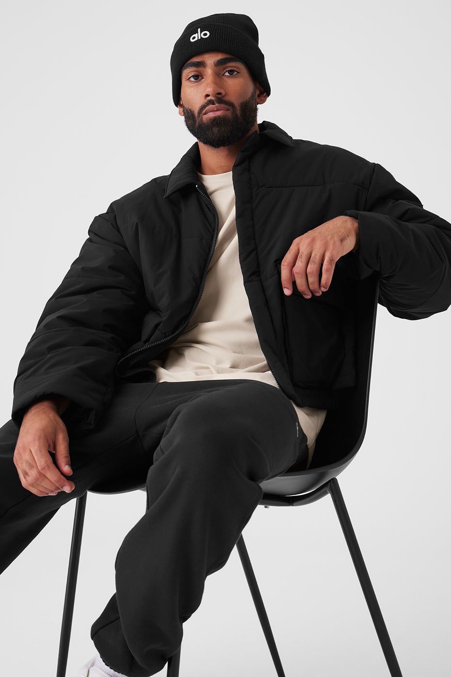 Voyage Utility Cargo Jacket - Black - Image 5