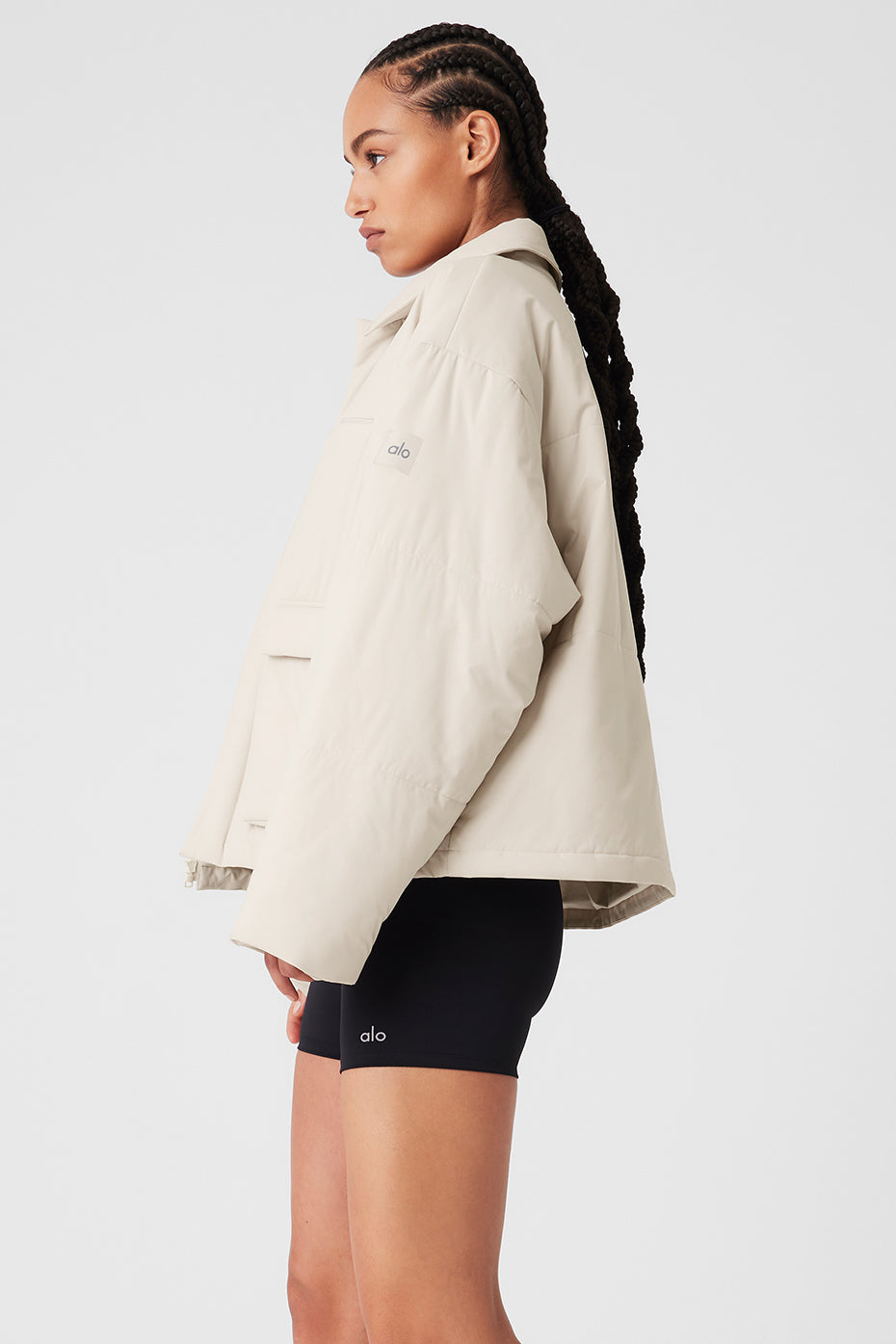 Voyage Utility Cargo Jacket - Bone - Image 3