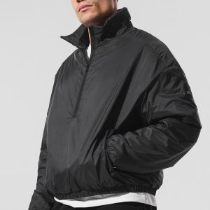 Latitude Light Weight 1/2 Zip Pullover Jacket - Black