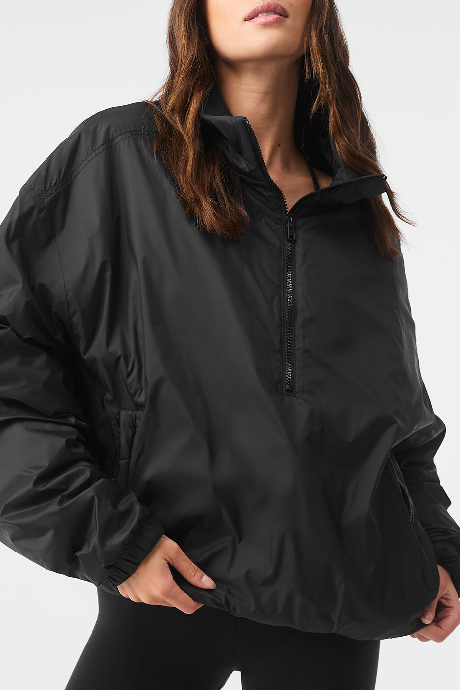 Latitude Light Weight 1/2 Zip Pullover Jacket - Black - Image 3