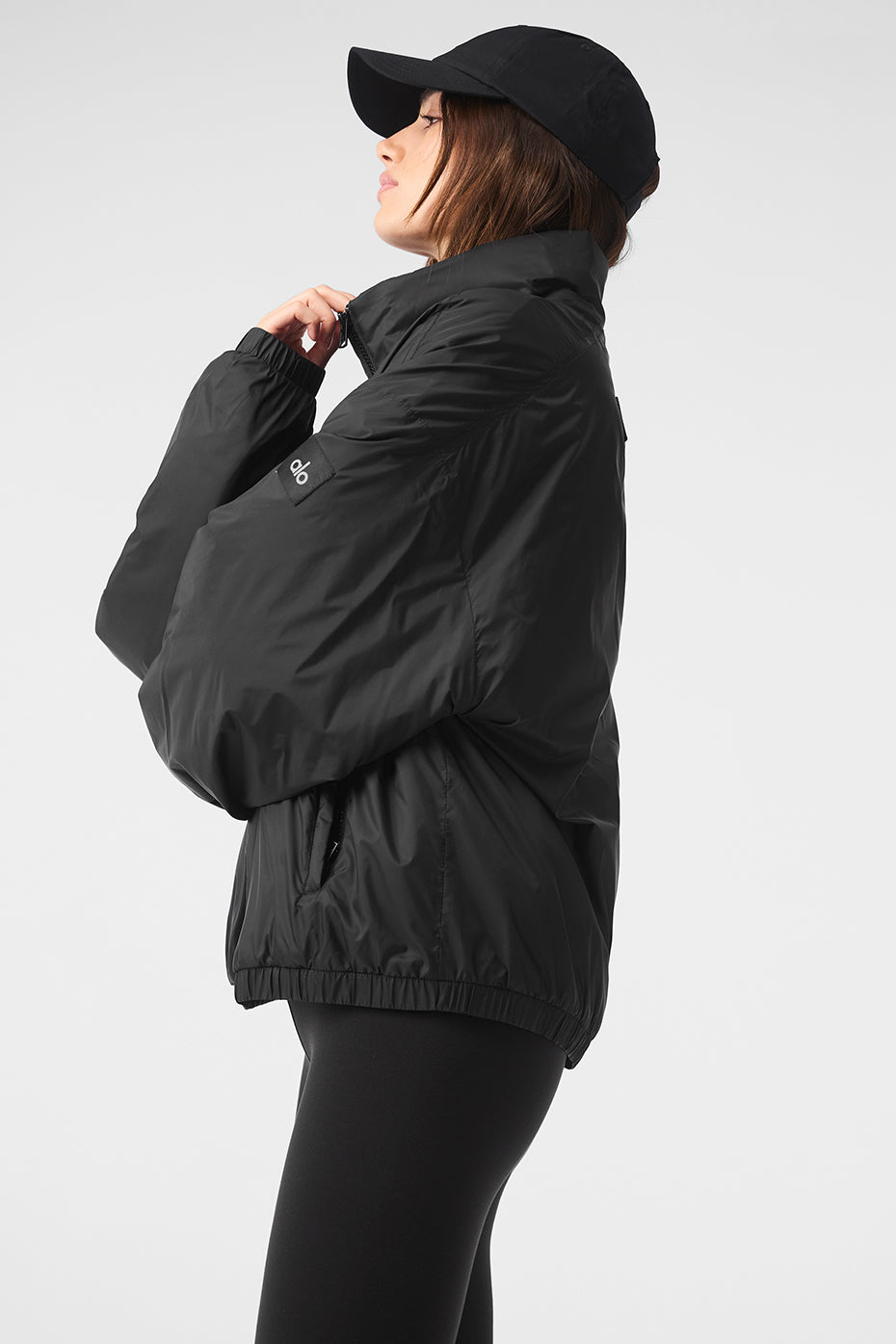 Latitude Light Weight 1/2 Zip Pullover Jacket - Black - Image 4
