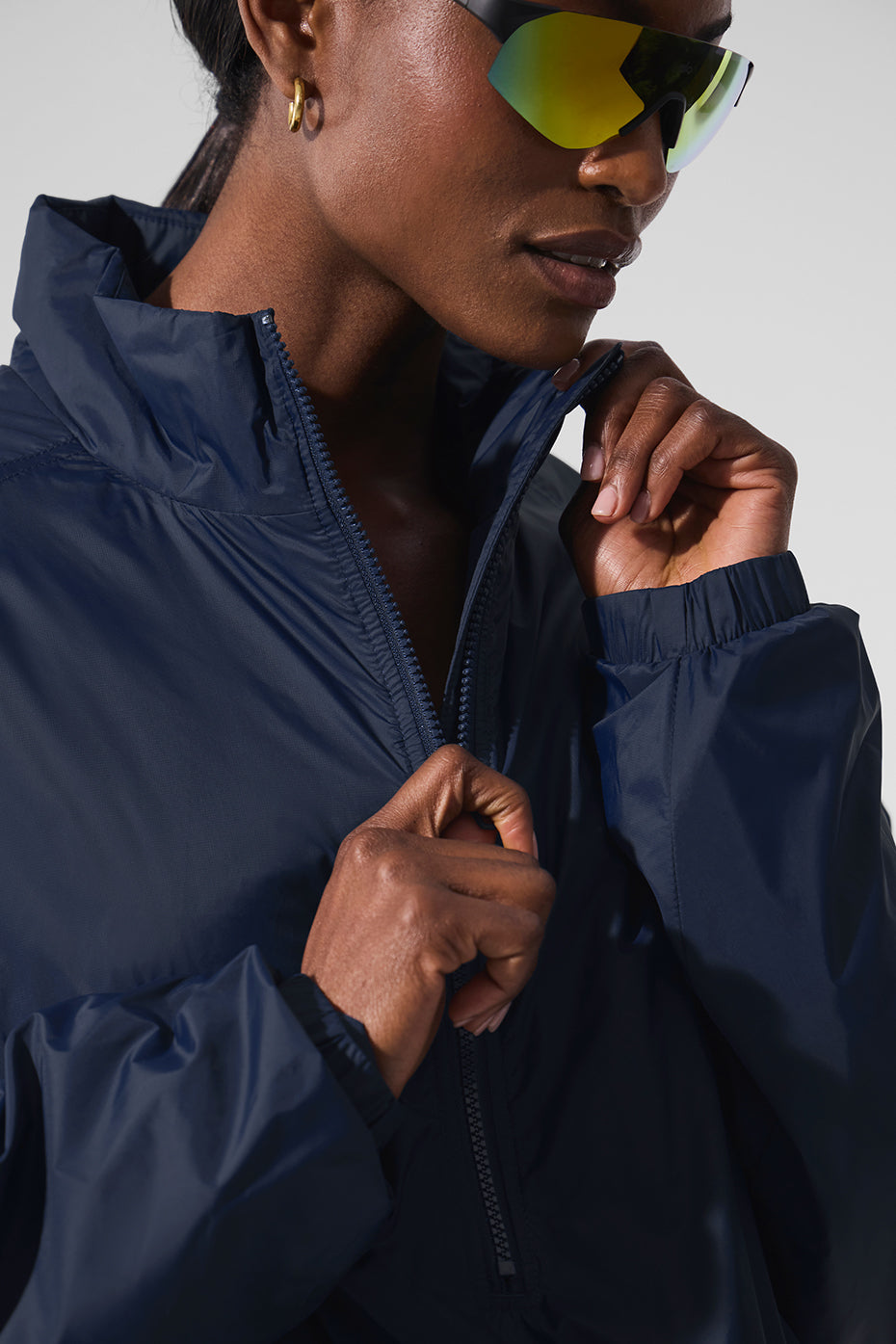 Latitude Light Weight 1/2 Zip Pullover Jacket - Navy - Image 4