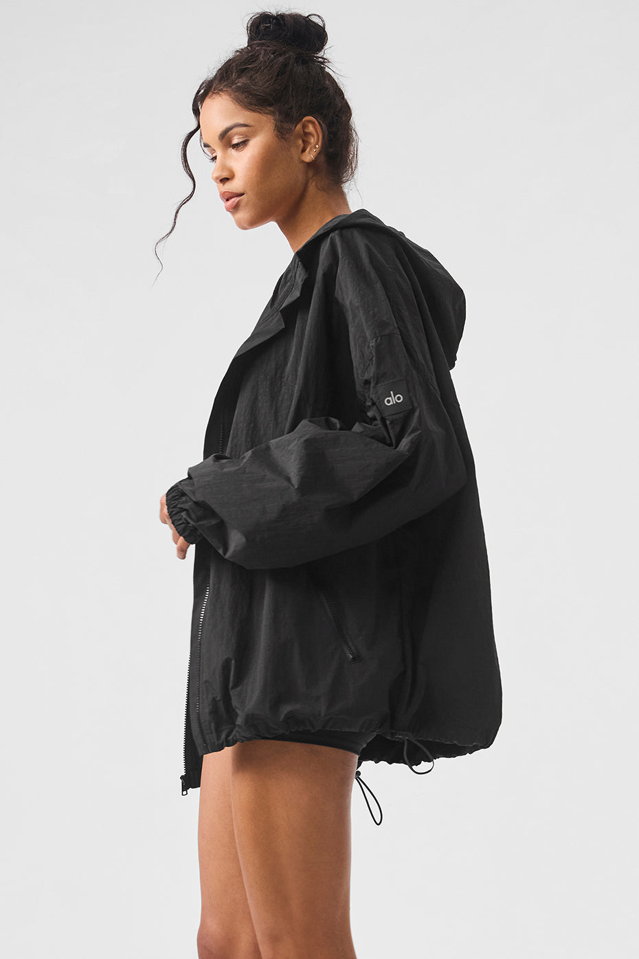 Vantage Nylon Ripstop Track Jacket - Black - Image 3