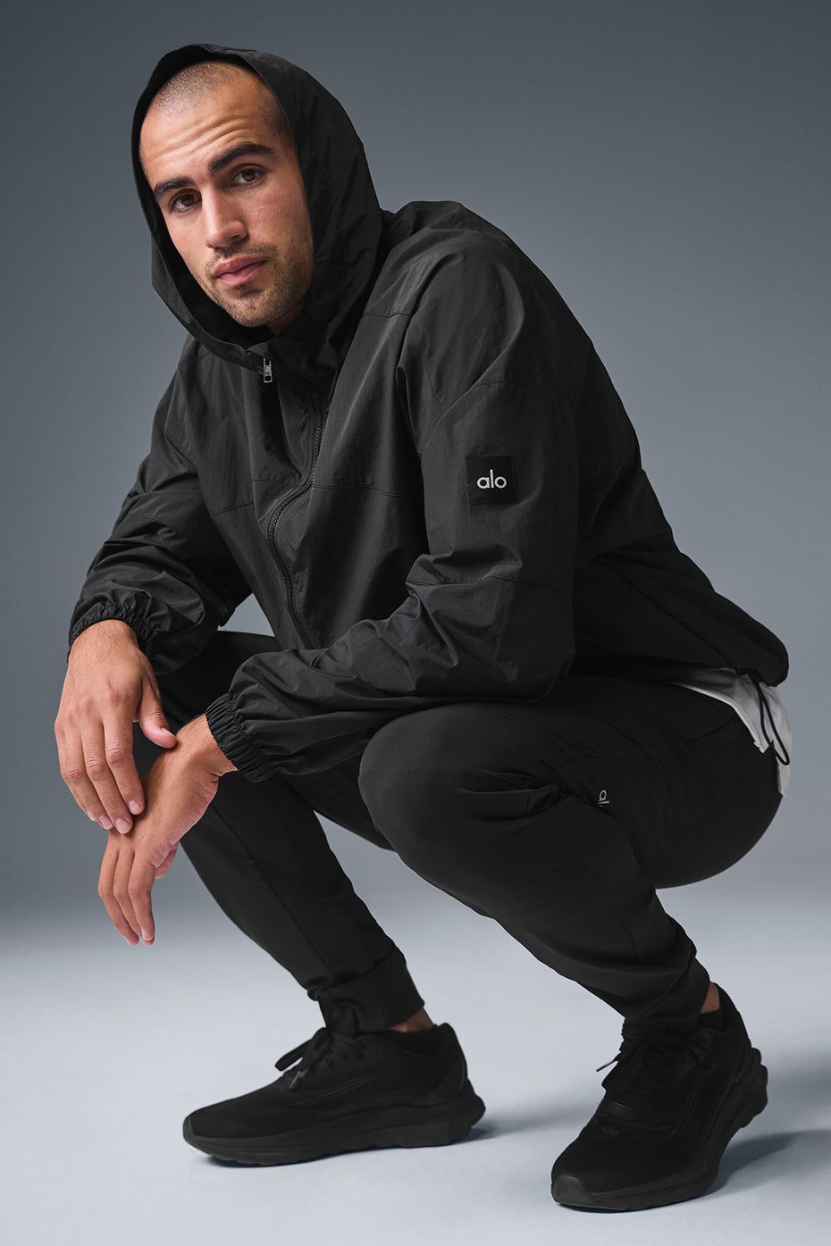 Vantage Nylon Ripstop Track Jacket - Black - Image 5