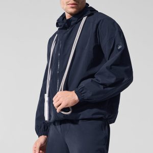 Vantage Nylon Ripstop Track Jacket - Navy