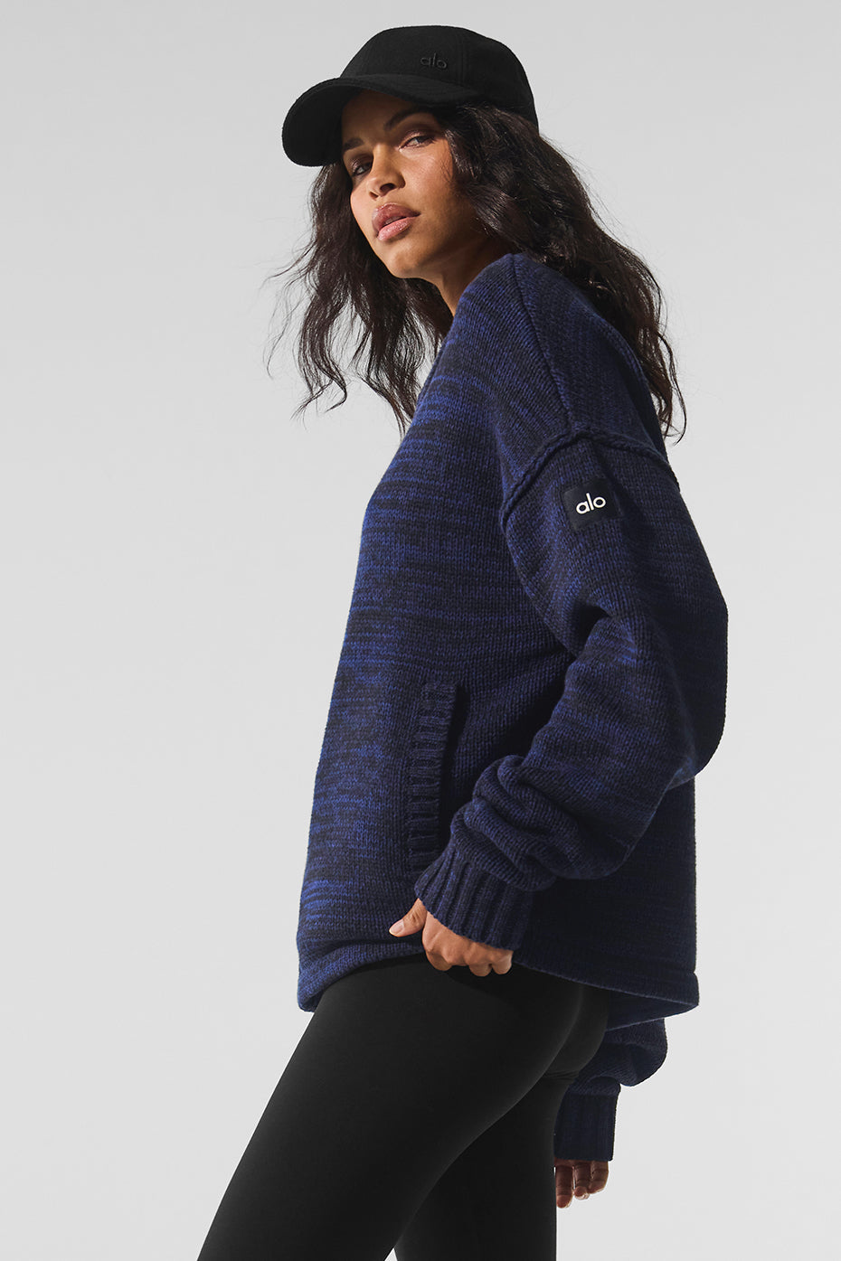 Heritage Full Zip Sweater - Navy Multi - Image 4