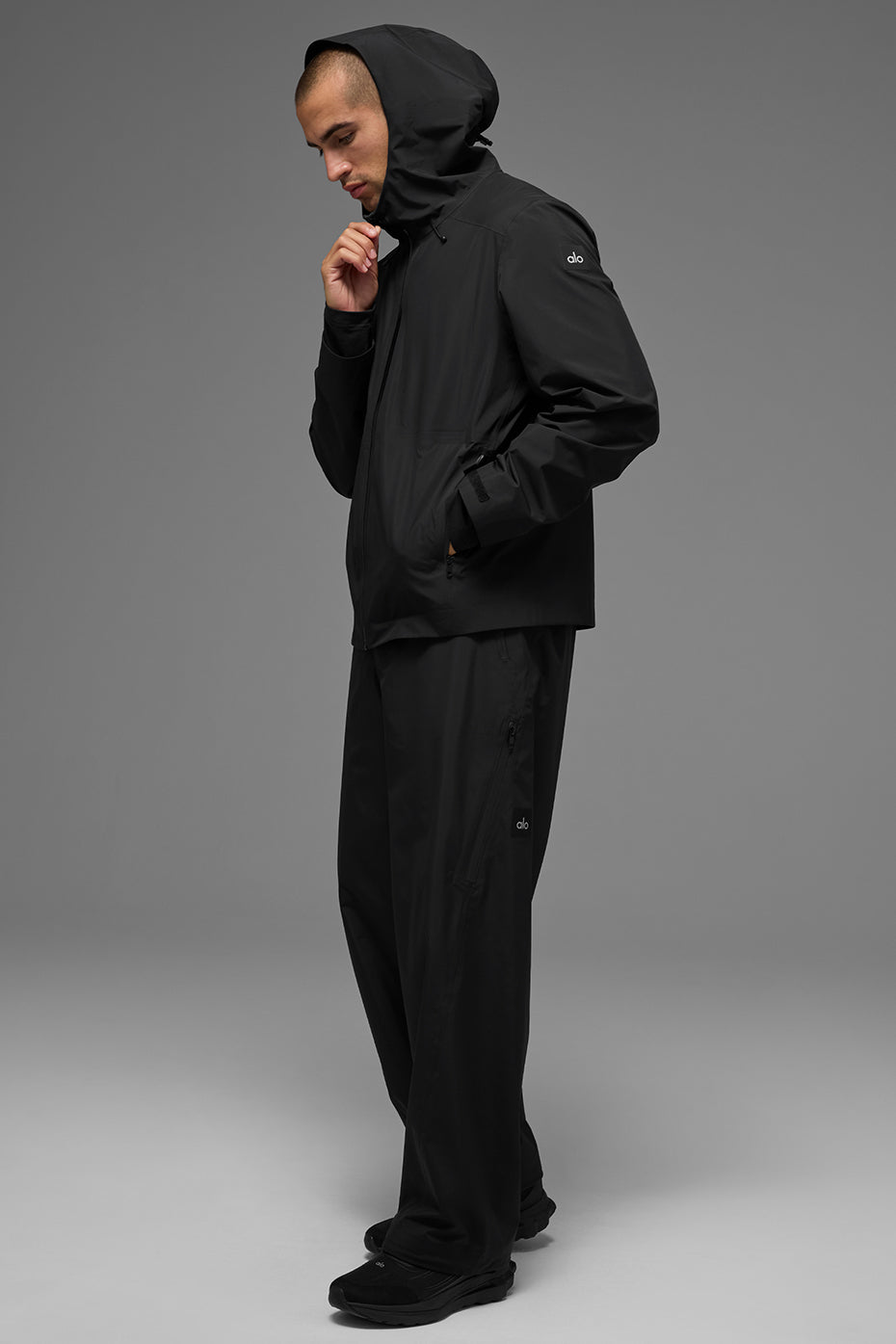 Alpha Shell Jacket - Black - Image 5