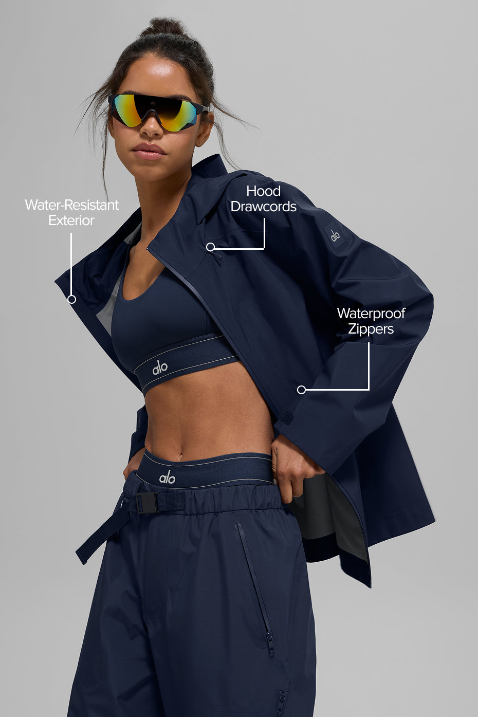 Alpha Shell Jacket - Navy - Image 2