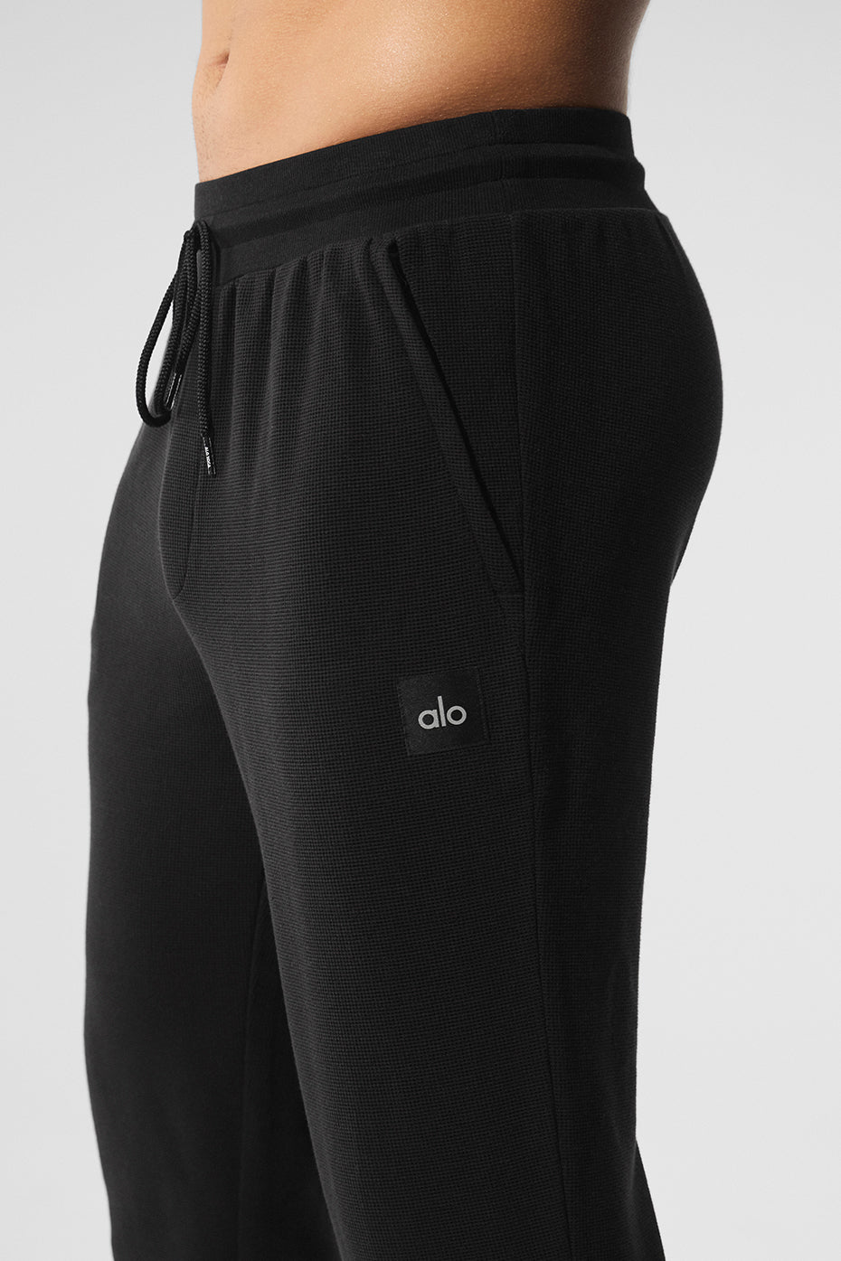 Micro Waffle Fast Break Jogger - Black - Image 3