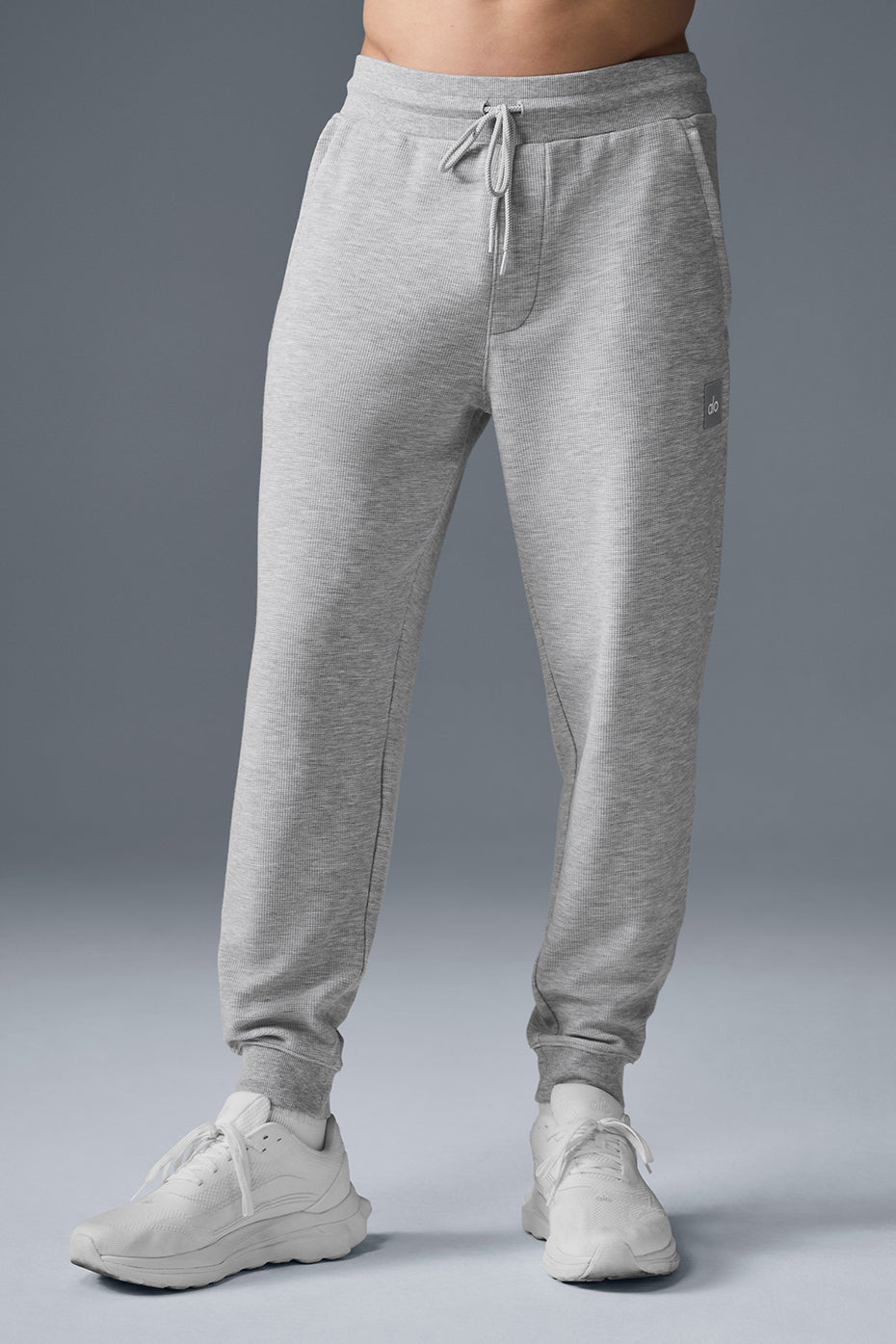 Micro Waffle Fast Break Jogger - Athletic Heather Grey - Image 2