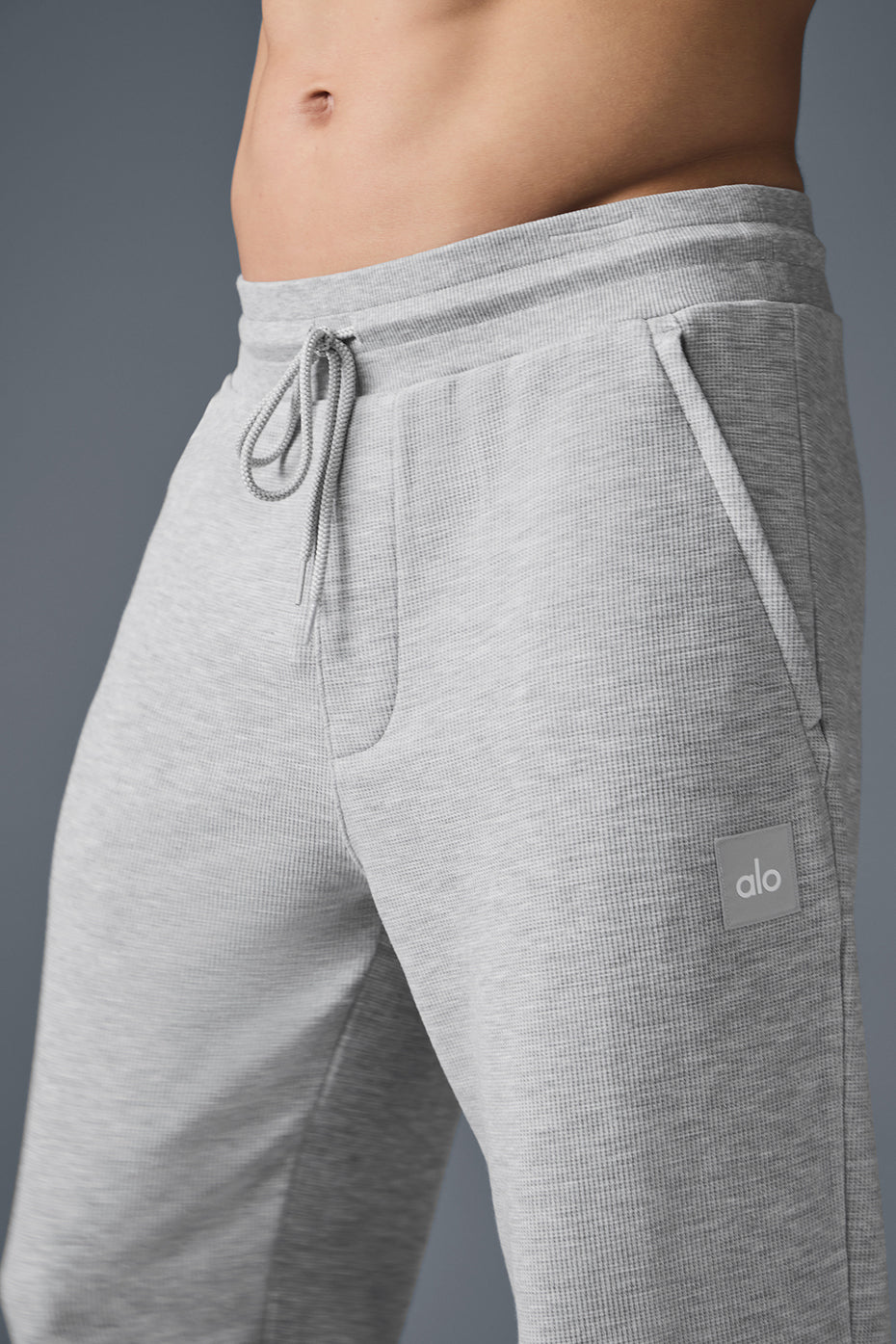 Micro Waffle Fast Break Jogger - Athletic Heather Grey - Image 4