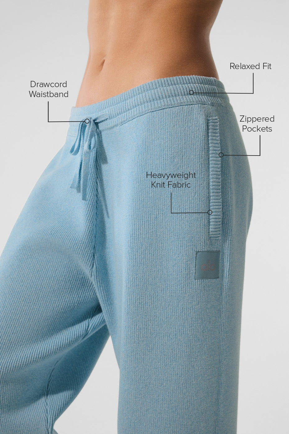 Scholar Straight Leg Sweatpant - Celestial Blue Heather - Image 2