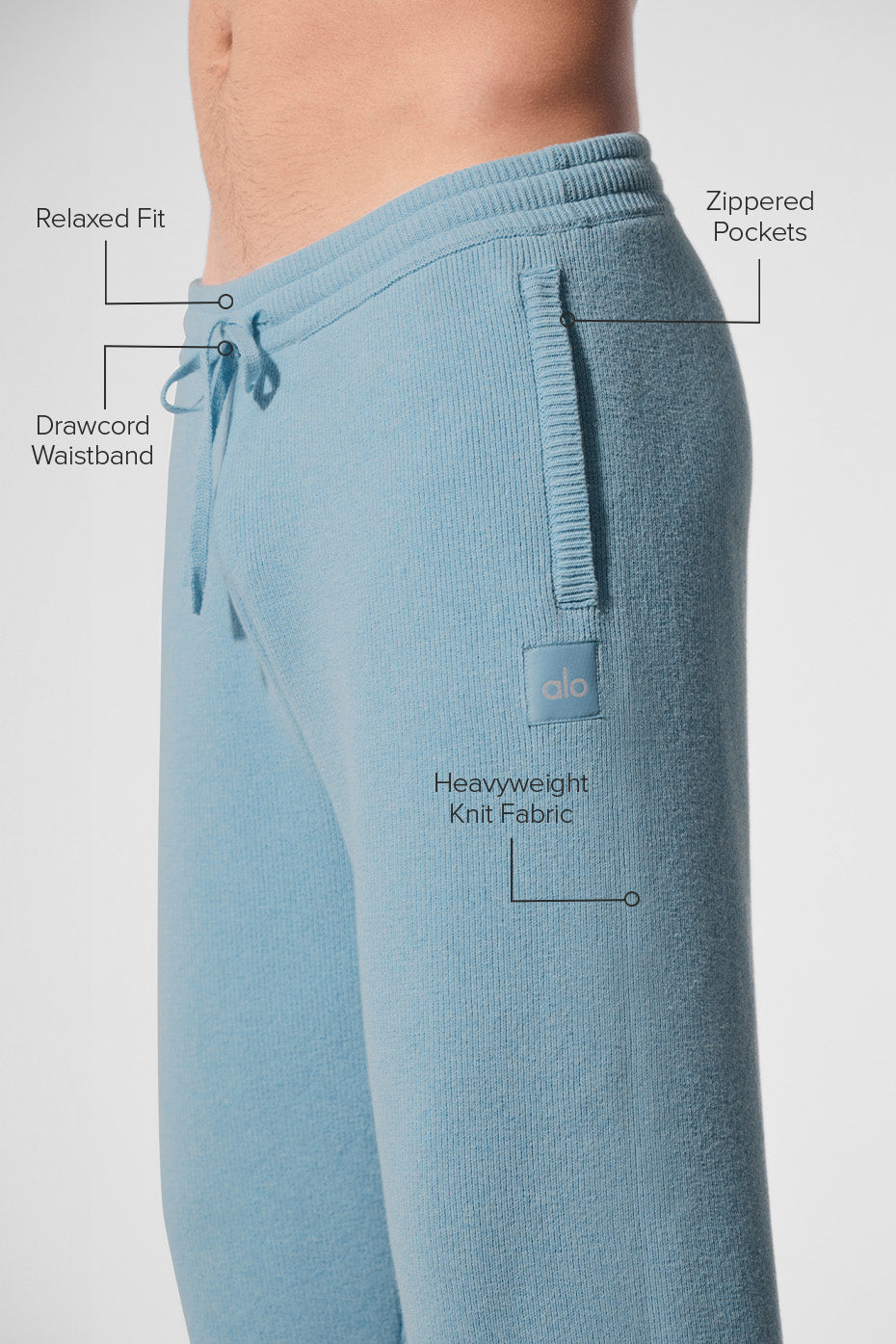 Scholar Straight Leg Sweatpant - Celestial Blue Heather - Image 2