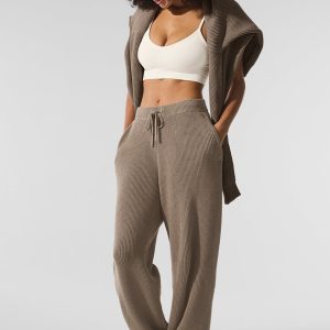 Domain Rib Knit Sweatpant - Gravel