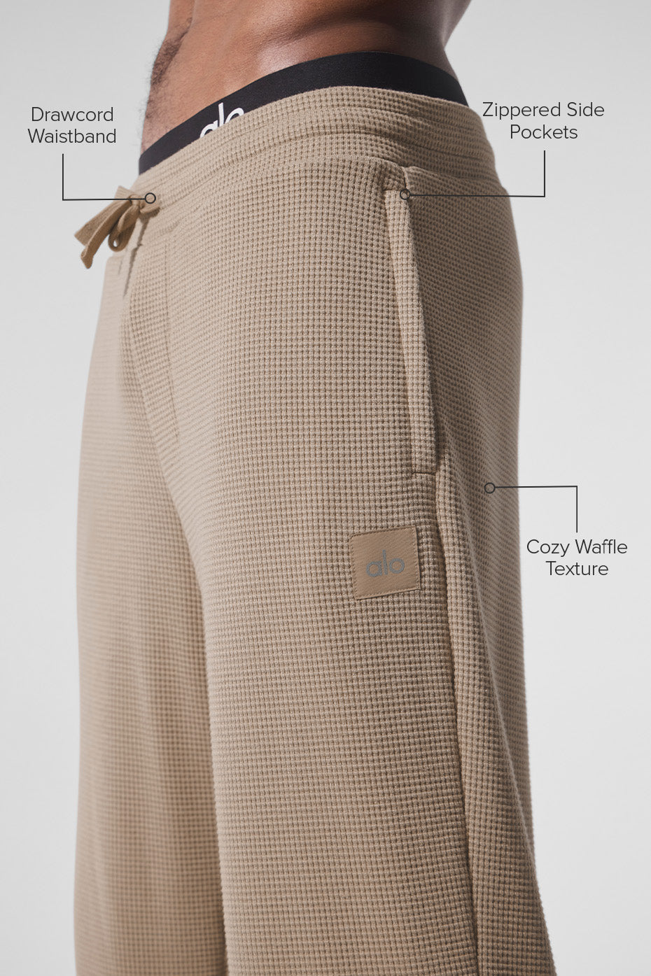 Elevate Waffle Straight Leg Pant - Gravel - Image 2