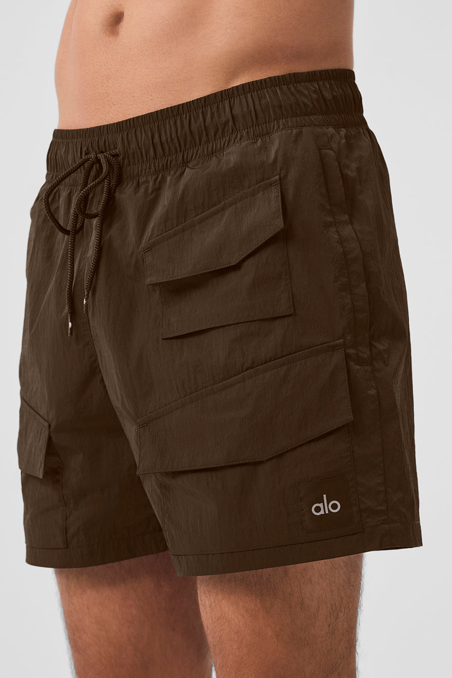 7 Crinkle Nylon Excursion Cargo Short - Espresso - Image 3