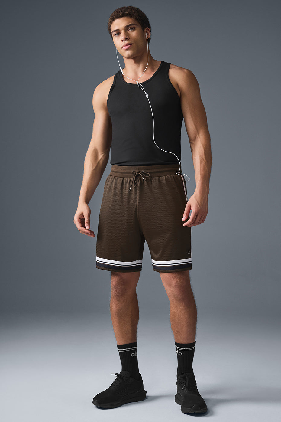 7 Key Mesh Basketball Short - Espresso - Image 5