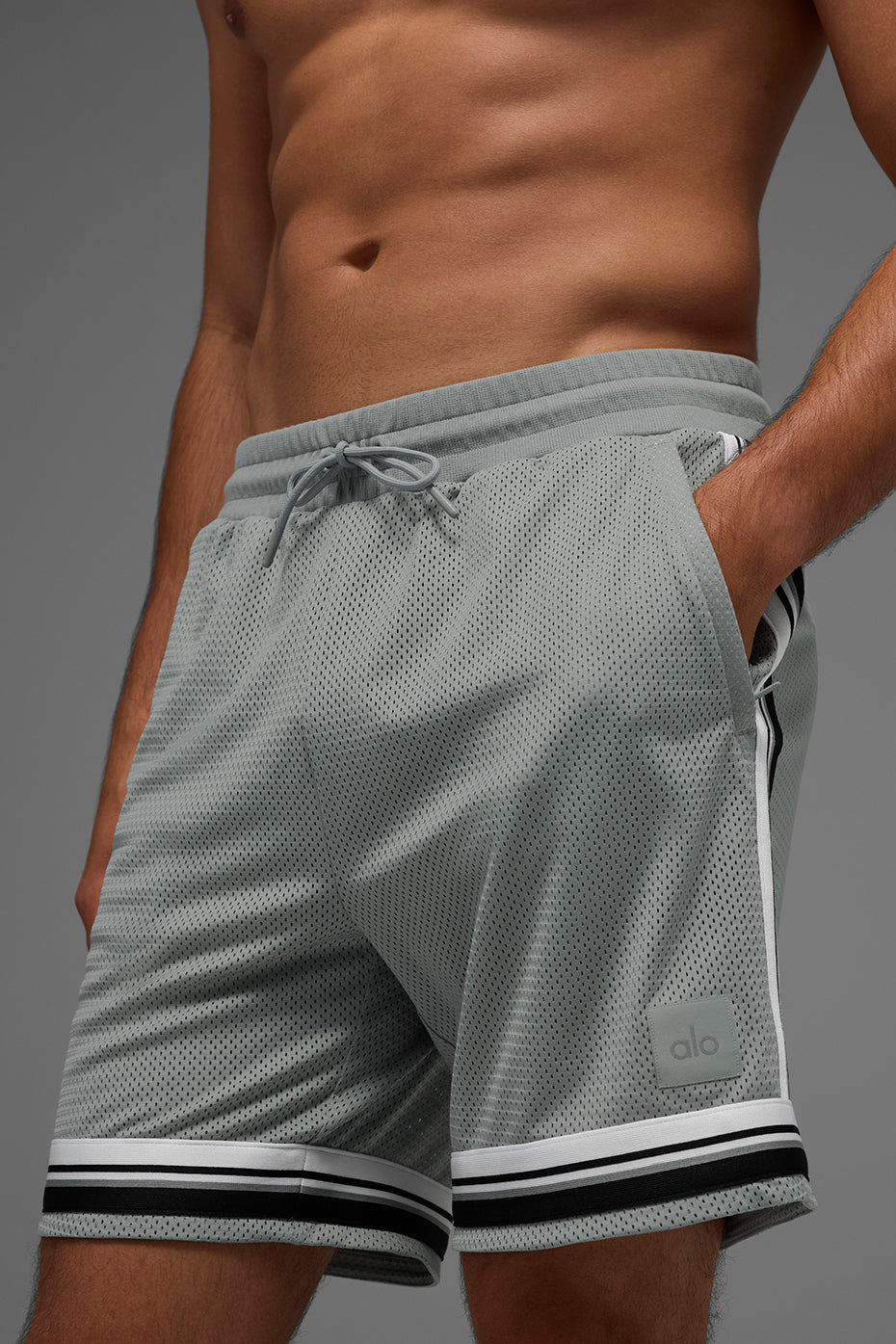 7 Key Mesh Basketball Short - Lunar Grey - Image 2