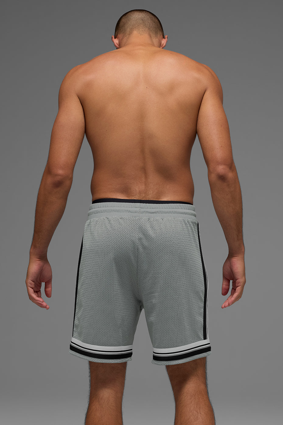 7 Key Mesh Basketball Short - Lunar Grey - Image 3