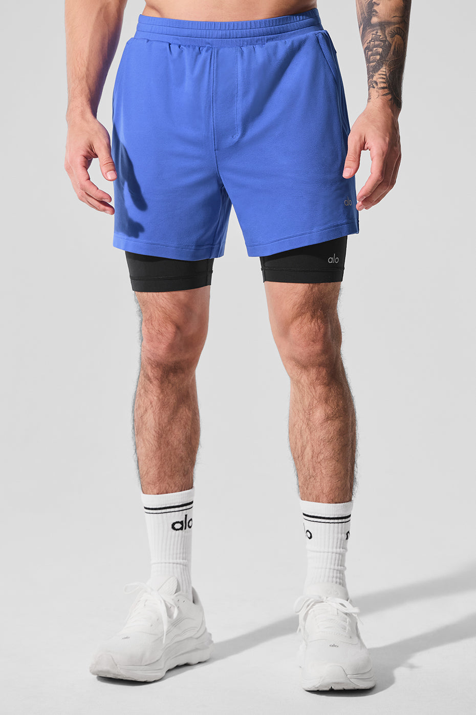 Conquer React 2-In-1 Performance Short - Marathon Blue/Black - Image 2