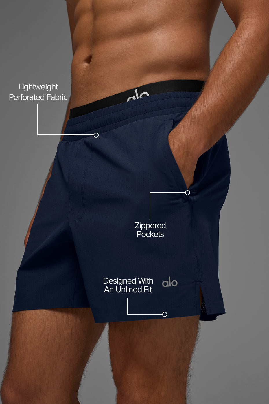 5 Traction Running Short - Navy - Image 2