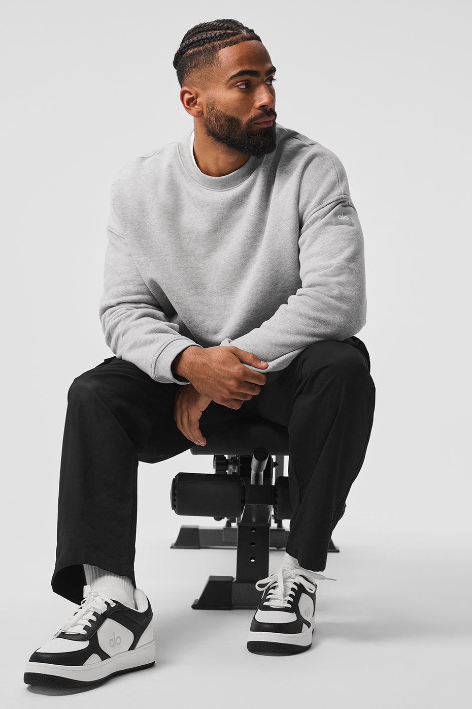 Renown Heavy Weight Crew Neck Pullover - Athletic Heather Grey - Image 4