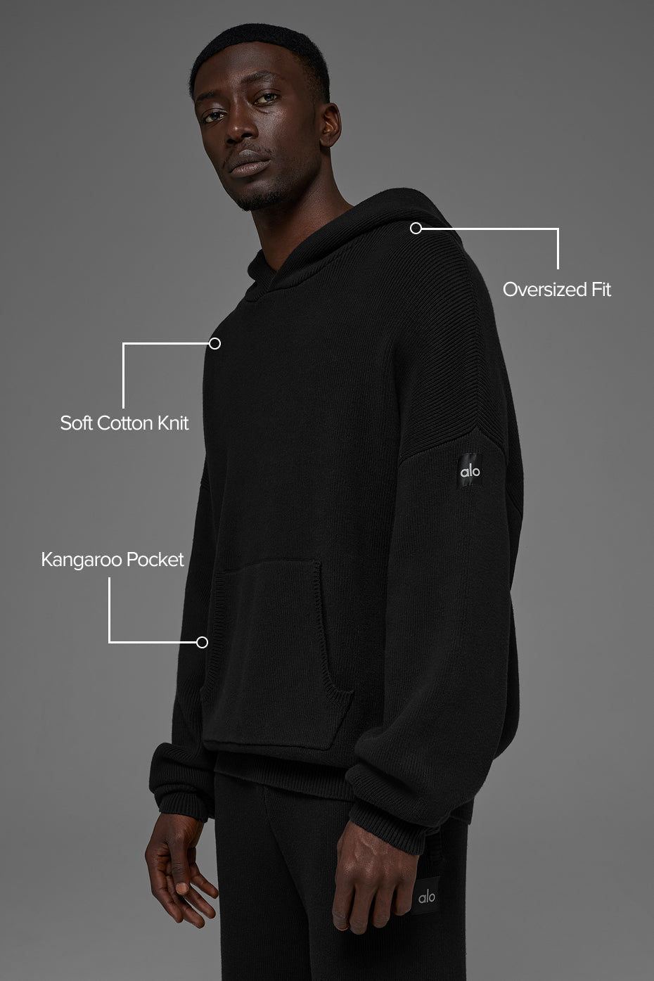Scholar Hooded Sweater - Black - Image 2